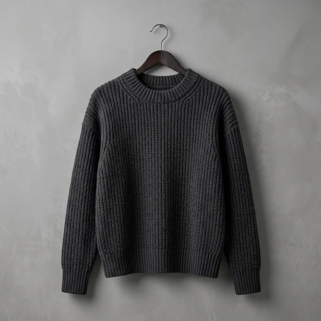 Grafitowy sweter dla Ciemnej Zimy