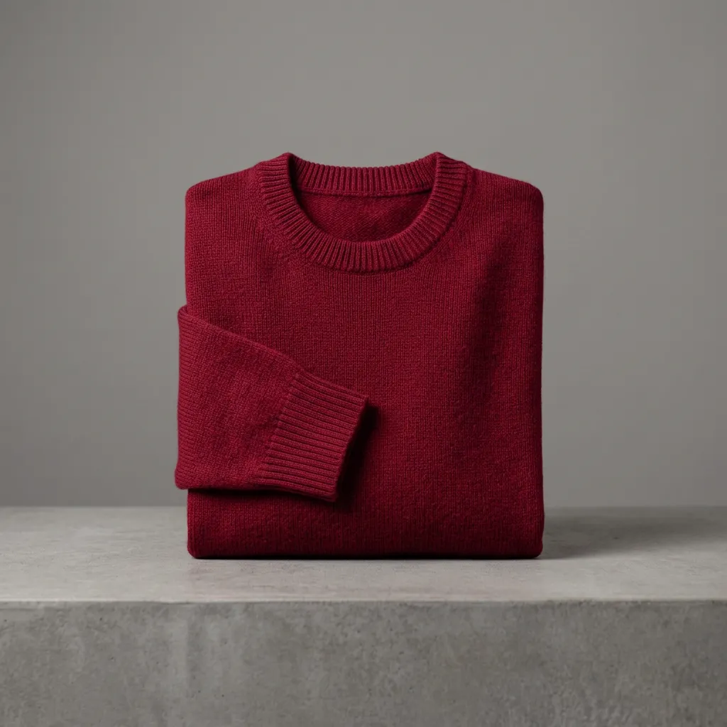 Rubinowy sweter dla Ciemnej Zimy