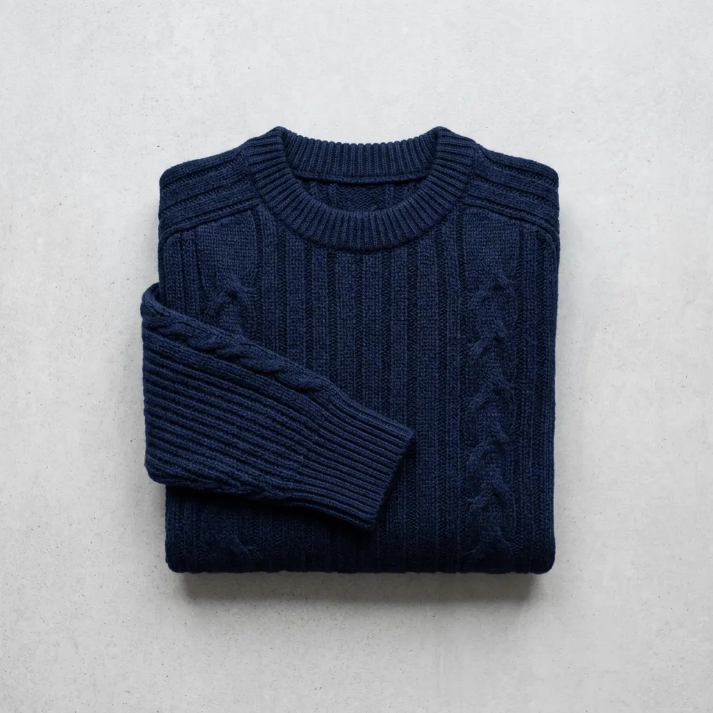 Granatowy sweter dla Ciemnej Zimy