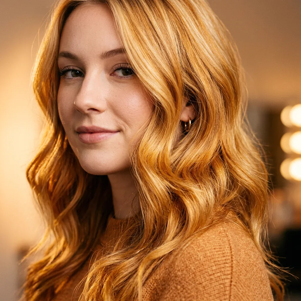 Ciepły złocisty blond