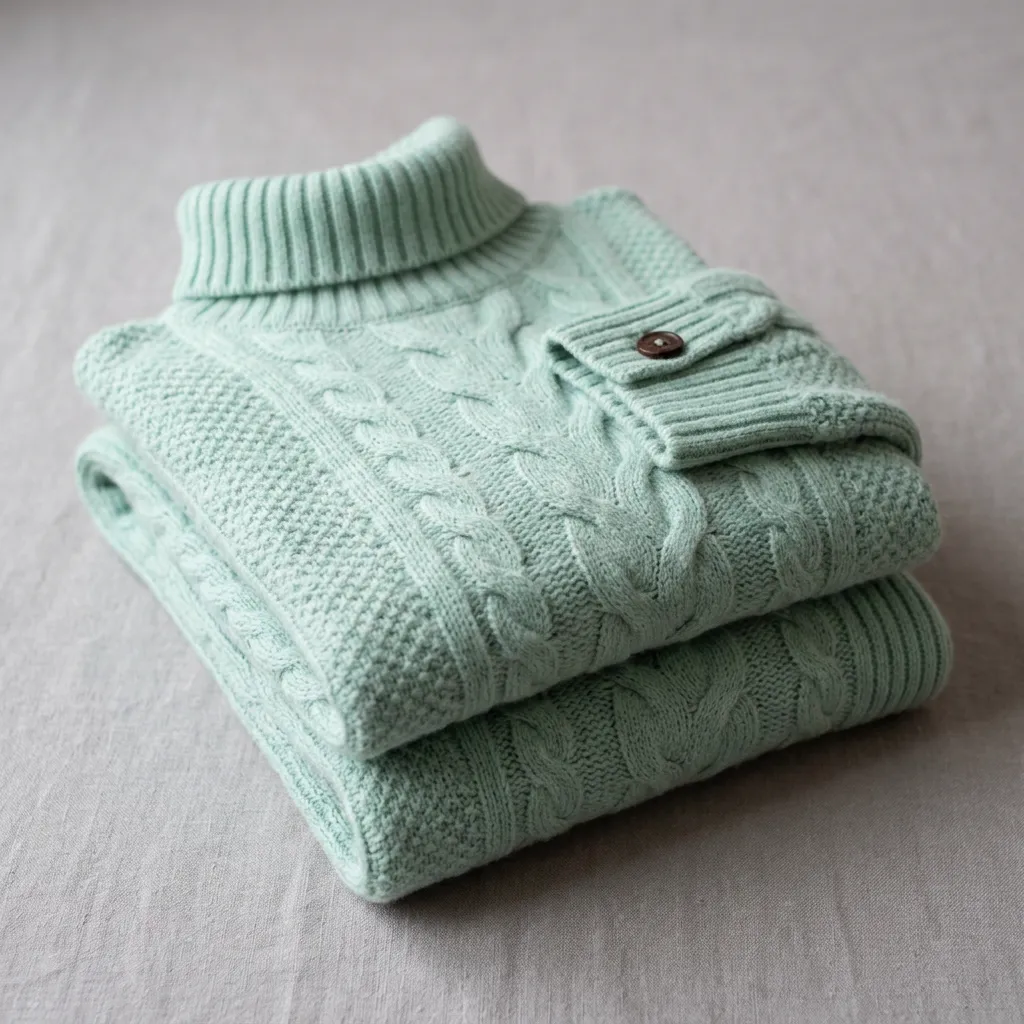Miętowy sweter dla Jasnego Lata